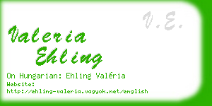 valeria ehling business card